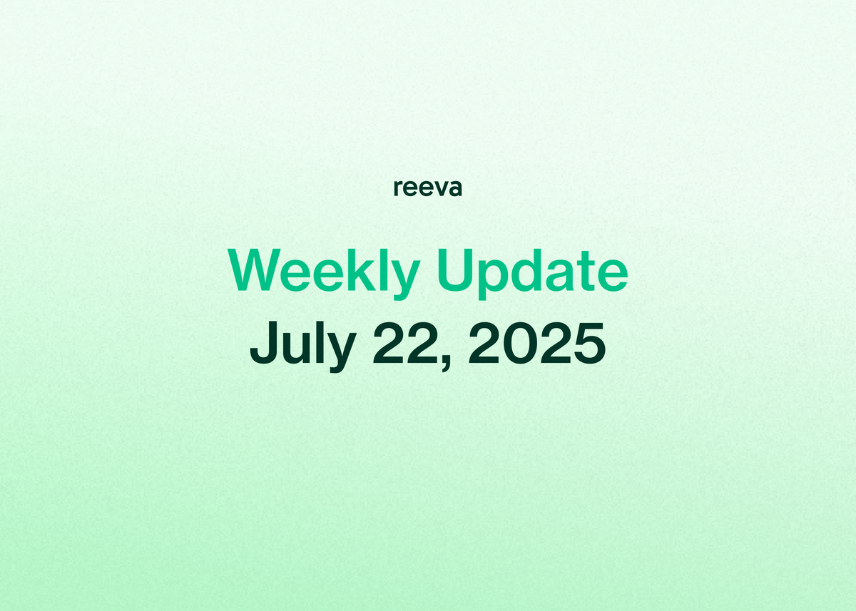 Reeva Weekly: Import financial transactions, listing form updates and more