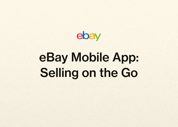 eBay Mobile App: Selling on the Go