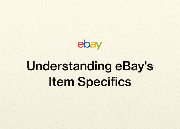 Understanding eBay's Item Specifics